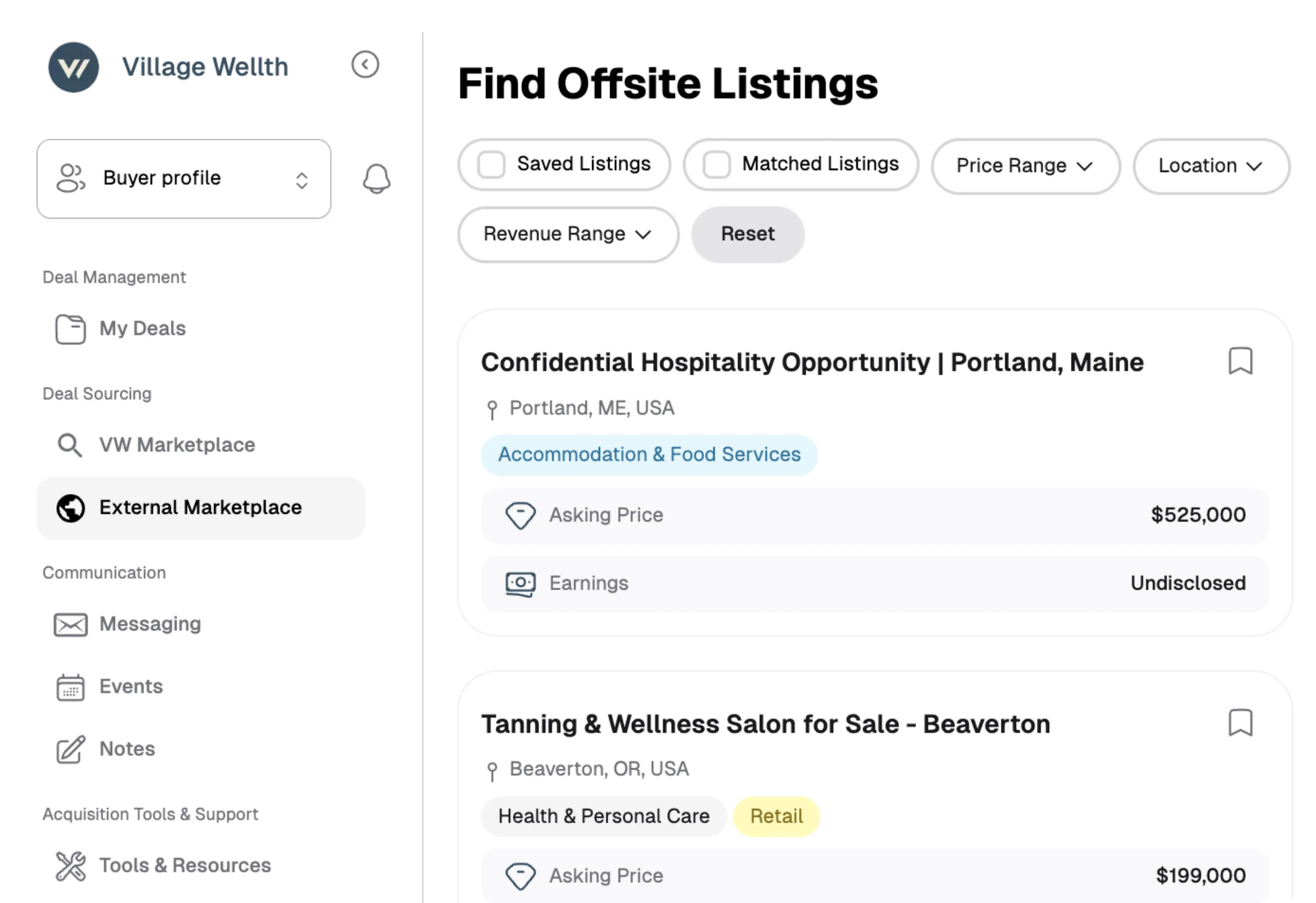 Browse 1000’s of Off-Site Listings 