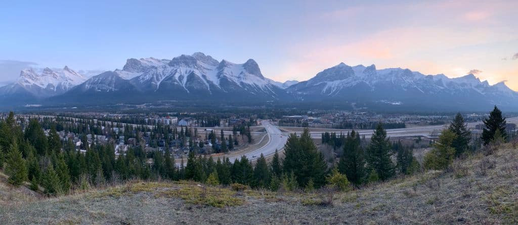 view of the bow river valley